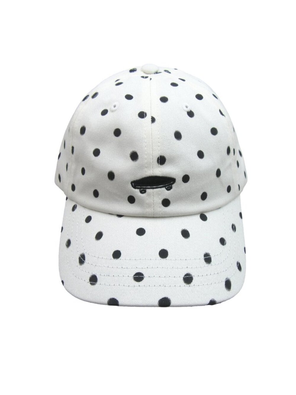 Vans Off The Wall Salton Jockey Marshmallow White Polka Dot Snapback Hat OS NEW
